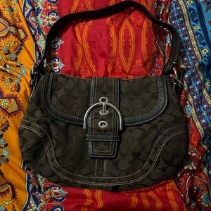 Brown Coach Hand Bag with Logo